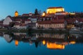 Ptuj cityscape after the sunset Royalty Free Stock Photo