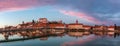 Ptuj cityscape after the sunset Royalty Free Stock Photo