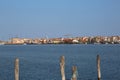 Cityscape of small town called SOTTOMARINA near Venice in Italy