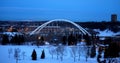 Cityscape With Walterdale Bridge In Winter Edmonton Alberta