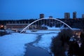 Cityscape With Walterdale Bridge In Winter Edmonton Alberta