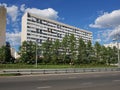 Cityscape on Sosnovaya Alley in Zelenograd in Moscow, Russia