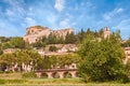 Cityscape of the spa town Castrocaro Terme, Italy Royalty Free Stock Photo