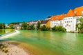 Cityscape of Steyr. View of the beautiful medieval Austrian town