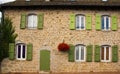 Cityscape archtecture of a houses at Saint Mamet la Salvetat France Royalty Free Stock Photo