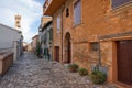Cityscape on the streets of Borgo Santarcangelo di Romagna in Emilia Romagna, Italy Royalty Free Stock Photo
