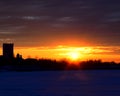 Cityscape at sunrise Gomel, Belarus