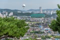 Cityscape of Suwon capital of Gyeonggi province in South Korea