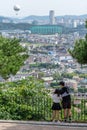 Cityscape of Suwon capital of Gyeonggi province in South Korea