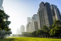 cityscape of Taichung city in in the morning.