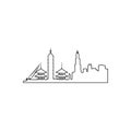 cityscape in Taipei icon. Element of Cityscape for mobile concept and web apps icon. Outline, thin line icon for website design