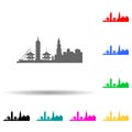 cityscape in Taipei multi color style icon. Simple glyph, flat vector of cityscape icons for ui and ux, website or mobile Royalty Free Stock Photo