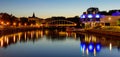 Cityscape of Tartu at night. Royalty Free Stock Photo