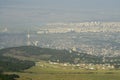 Cityscape of Tbilisi, Georgia. Modern and old parts of city. Churches and TV tower. Tbilisi water reservoir - Tbilisi sea is Royalty Free Stock Photo