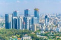 Cityscape of Tel Aviv viewed from TLV Balloon flying over Hayarkon park, Israel Royalty Free Stock Photo