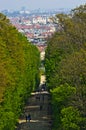 Cityscape telephoto view of Vienna from Gloriette at Schoenbrunn palace