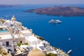 Cityscape of Thira in Santorini island, Greece Royalty Free Stock Photo