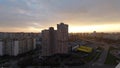 Cloudy sunset time lapce on the city