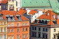 Cityscape - top view of the Old Town in the historical center Warsaw Royalty Free Stock Photo