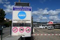 Sign indicating the Ajaccio road terminal in Corsica