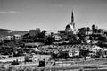 Cityscape of the town and the mosque of Kfar Kara north Israel