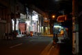 Cityscape and traffic at night