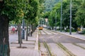 Cityscape with tram Royalty Free Stock Photo