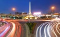 Cityscape of Victory monument at twilight Royalty Free Stock Photo