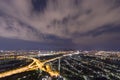 Cityscape of Vienna city at night Royalty Free Stock Photo