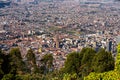 Cityscape view of Bogota, capital city of Colombia, and one of the largest cities in the world Royalty Free Stock Photo