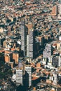 Cityscape view of Bogota, capital city of Colombia, and one of the largest cities in the world Royalty Free Stock Photo