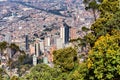 Cityscape view of Bogota, capital city of Colombia, and one of the largest cities in the world Royalty Free Stock Photo