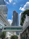 Cityscape view with business building in modern architecture in metropolitan city center