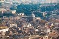 Cityscape view of central Rome taken from St Peter Basilica Royalty Free Stock Photo