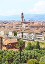 Cityscape view of Florence or Firenze city Italy Royalty Free Stock Photo