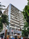 Cityscape view of modern residential building and transformer substation in Sanya city on Hainan island, China