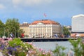 Rhone cityscape Geneva Royalty Free Stock Photo