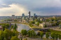 Cityscape of Vilnius. View from Gediminas Tower