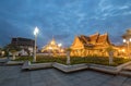 Cityscape Wat Ratchanatdaram Temple the beautiful golden castle or pagoda Bangkok, Thailand