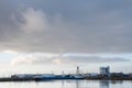 Cityscape of the \'Werkhaven\' in Lemmer, the Netherlands Royalty Free Stock Photo