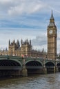 Cityscape of Westminster Palace, Thames River and Big Ben, London, England, United Kingdom Royalty Free Stock Photo