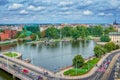 Cityscape of Wroclaw with river Odra