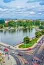 Cityscape of Wroclaw with river Odra