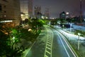 Cityscape of Yokohama city at night Royalty Free Stock Photo