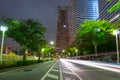 Cityscape of Yokohama city at night Royalty Free Stock Photo
