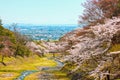 Cityscape of Yoro town in Gifu prefecture from Yoro park.