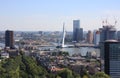 Cityview of Rotterdam and Erasmusbrug, Holland Royalty Free Stock Photo