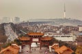 Cityview of Wuhan, Hubei, China from Yellow crane tower Royalty Free Stock Photo