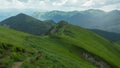 Ciucas mountains in a rainy day