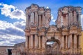 Ciudad de Guatemala, Guatemala, April, 25, 2018: Outdoor view of Santa Clara building destroyed, located in antigua